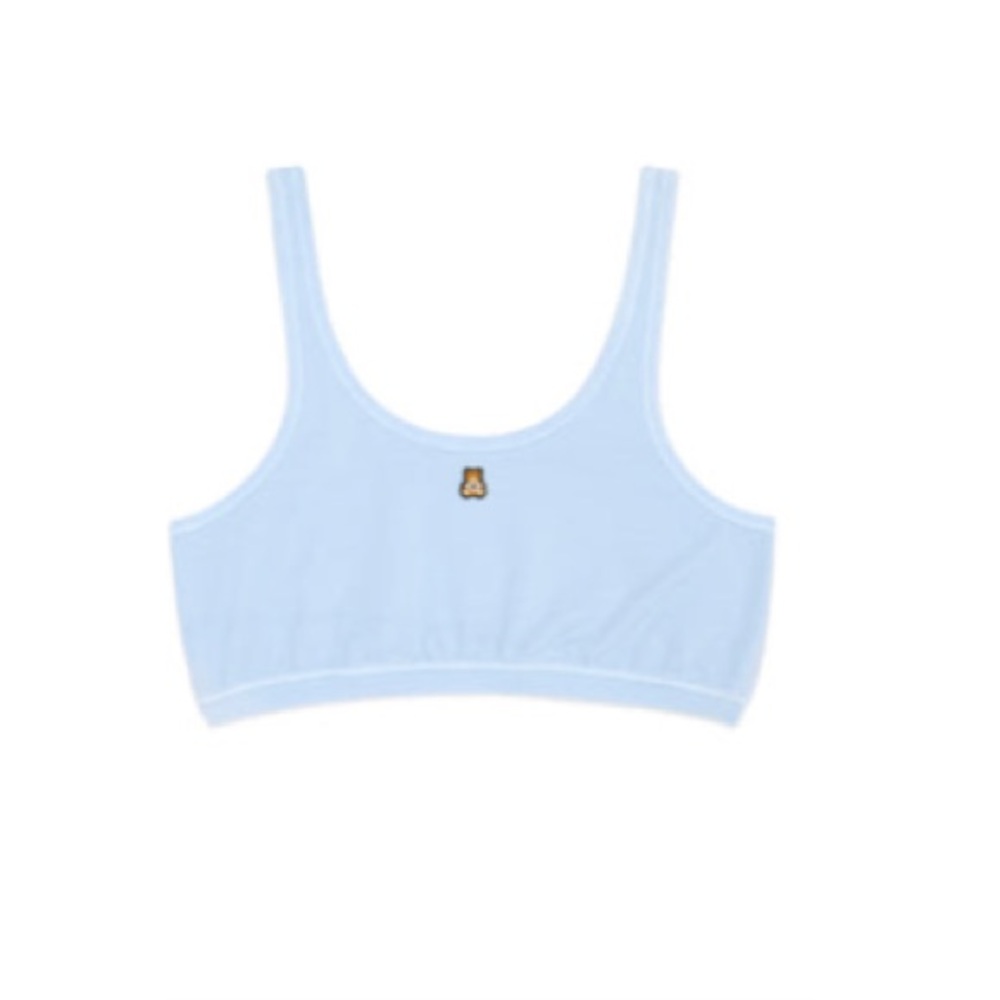 Teddy Fresh White Sports Bra with Bear Patch